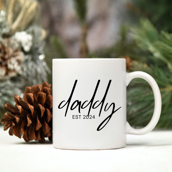 Daddy Est. 2024 Coffee Mug, Baby Announcement Gift Mug, Family Gift, Gift for Dad, Baby Announcement Gift,New Dad Coffee Cup,New Daddy Gift 1.jpg