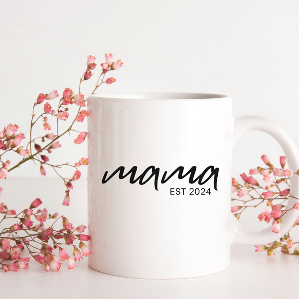 Mamma Est. 2024 Coffee Mug, Baby Announcement Gift Mug, Family Gift, Gift for New Mom, Baby Announcement Gift, New Mamma Coffee Cup, Mom Cup 1.jpg