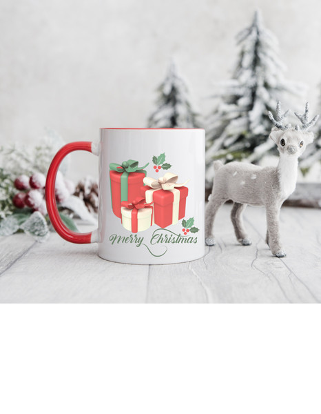 Merry Christmas Coffee Mug, Christmas Gift Boxes, Christmas Coffee Cup, Xmas Present Gift Mug, Xmas Mug, Coffee Mug Gift 4.jpg