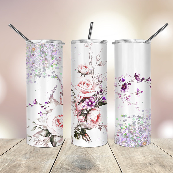 20 Oz skinny Tumbler Png Confetti Flower wrap tapered straight template digital download sublimation graphics  instant download  sublimation.jpg