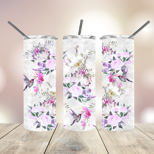 20 Oz skinny Tumbler Png Hummingbirds wrap tapered straight template digital download sublimation graphics  instant download  sublimation.jpg