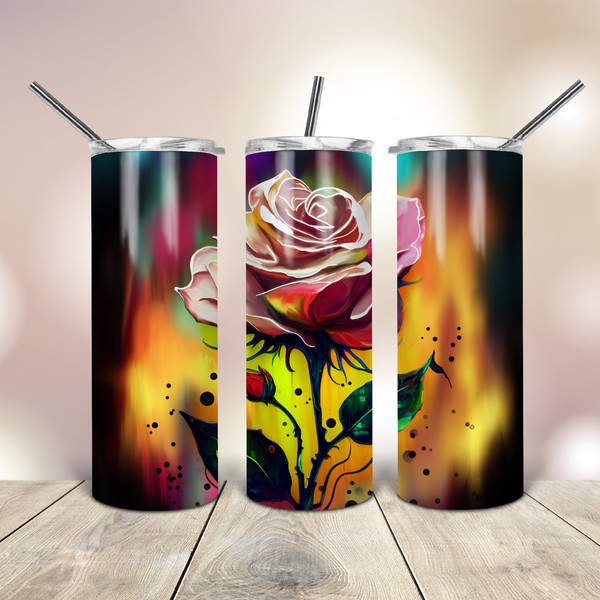 20 Oz skinny Tumbler Png The Pink Rose wrap tapered straight template digital download sublimation graphics  instant download  sublimation.jpg