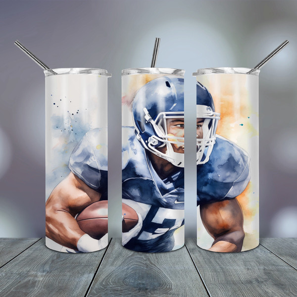 Rugby Player 20 Oz skinny tumbler Watercolor Png wrap tapered straight template digital download sublimation graphics  instant download.jpg