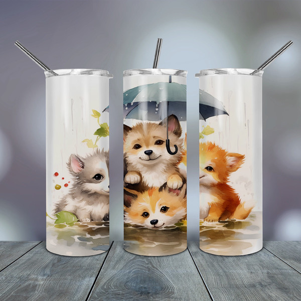 Tumbler for Children with Animals 20 Oz wrap tapered straight template digital download sublimation graphics  instant download  sublimation.jpg