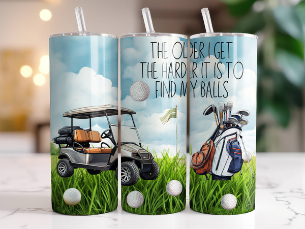 Funny Golf Tumbler Wrap 20 oz Skinny Tumbler Sublimation Design Digital Download PNG Instant Digital Only, Mens Father Day Golfing Tumbler.jpg