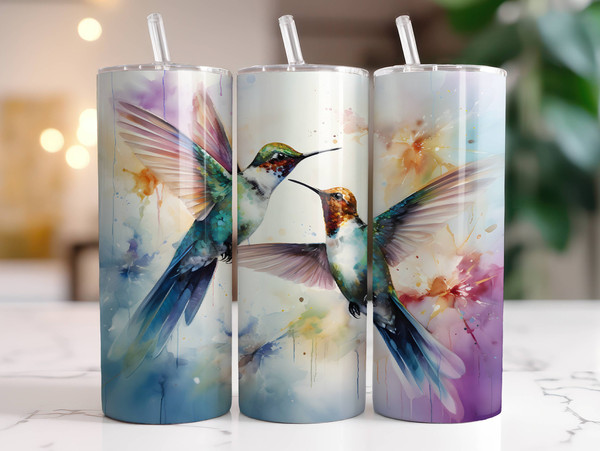 Hummingbird Tumbler Wrap 20 oz Skinny Tumbler Sublimation Design Digital Download PNG Instant Digital Download Only, Tropical Bird Tumbler.jpg