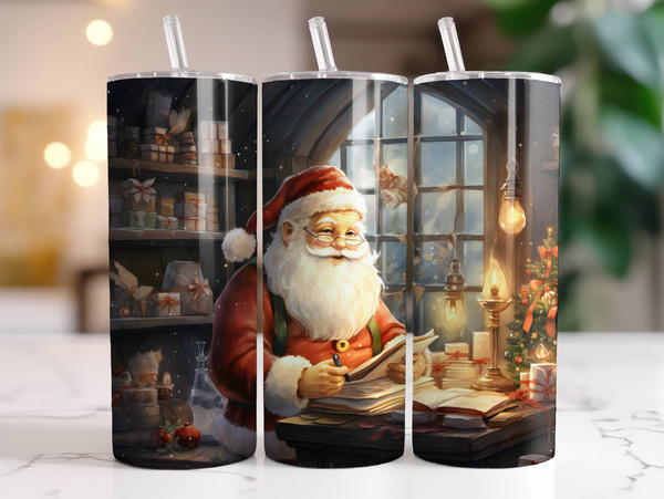 Santa Claus Tumbler Wrap PNG 20 oz Skinny Tumbler Sublimation Design Digital Download Instant Digital Only, Christmas Tumbler Wrap.jpg