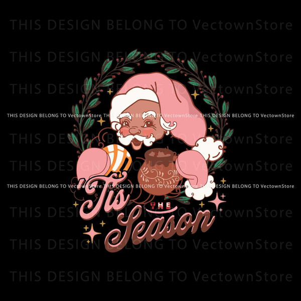 Cute Santa Tis The Season Conchas SVG For Cricut Files.jpg