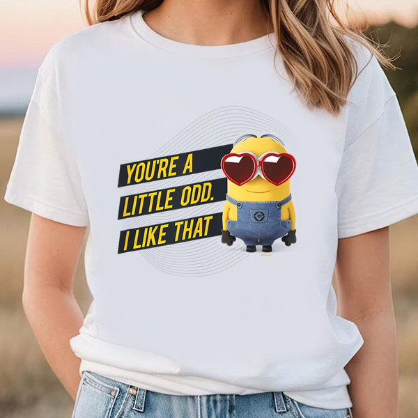 Minions Valentine’s You’re A Little Odd T-Shirt.jpg