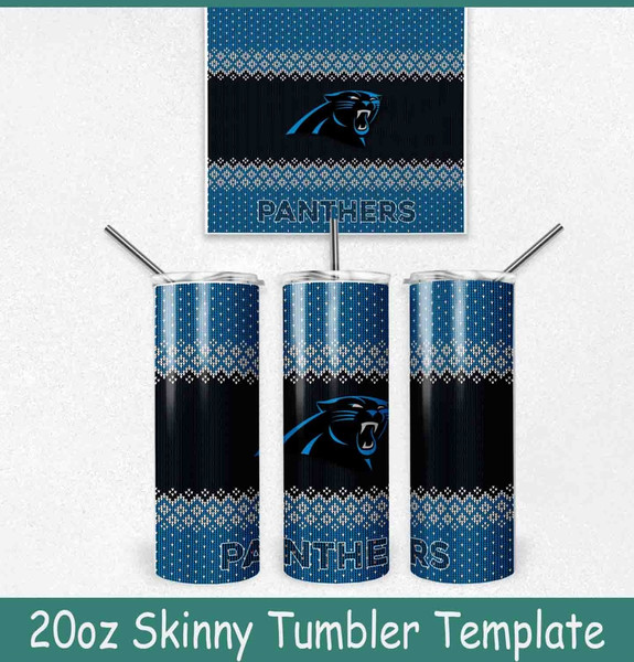 Carolina Panthers Ugly Sweater Christmas Tumbler Wrap.jpg