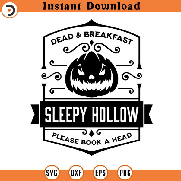 SVG150524203- Dead & Breakfast Sleepy Hollow Please Book A Head, SVG Silhouette, Cricut File.jpg