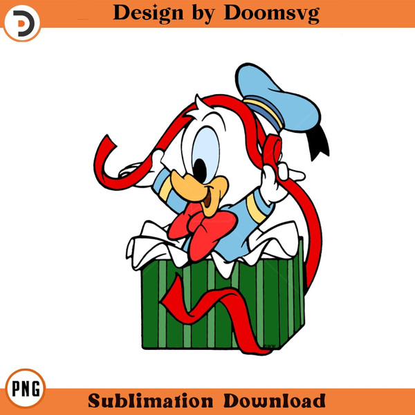 SH239-Baby Donald Present Cartoon Clipart Download, PNG Download Cartoon Clipart Download, PNG Download.jpg