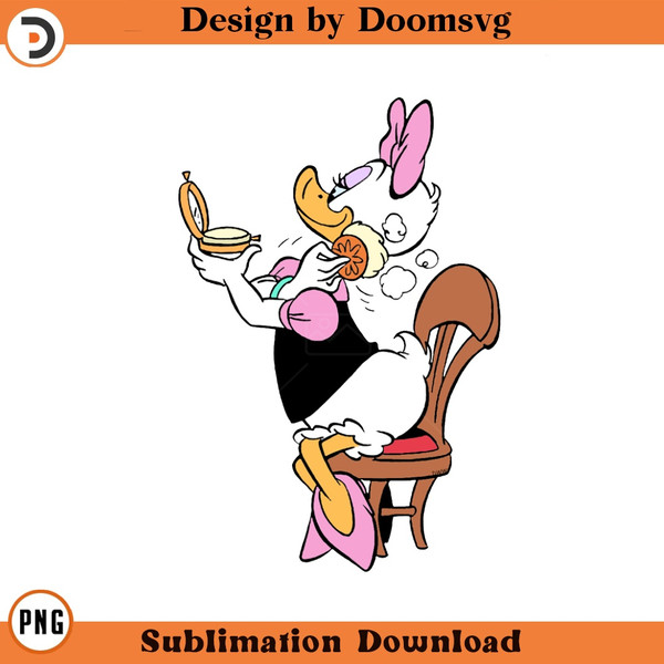SH1444-Daisy Duck Makeup Cartoon Clipart Download, PNG Download Cartoon Clipart Download, PNG Download.jpg