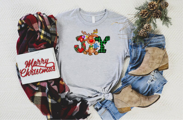 Kids Christmas Shirt, Joy Christmas TShirt, Joy Toddler Xmas Gift, Baby Reindeer Christmas Shirt, Christmas 2023 Gift, Xmas Joy Reindeer Tee.jpg