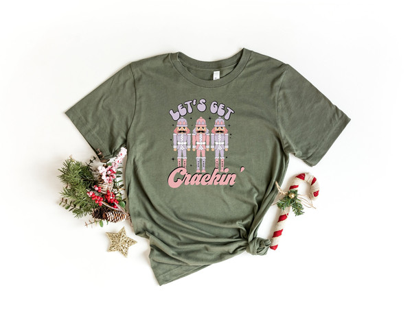 Lets Get Crackin' Sweatshirt, Vintage Retro Christmas Shirt, Xmas Retro Holiday Shirt, Ugly Sweater Shirt, Santa Christmas Shirts, Party Tee.jpg