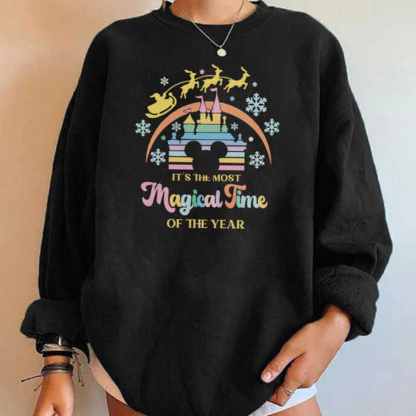 Disney It's the Most Magical Time of the Year Sweatshirt, Mickey Minnie Christmas Shirt, Disneyland Christmas Shirt, Disney Group Shirts.jpg