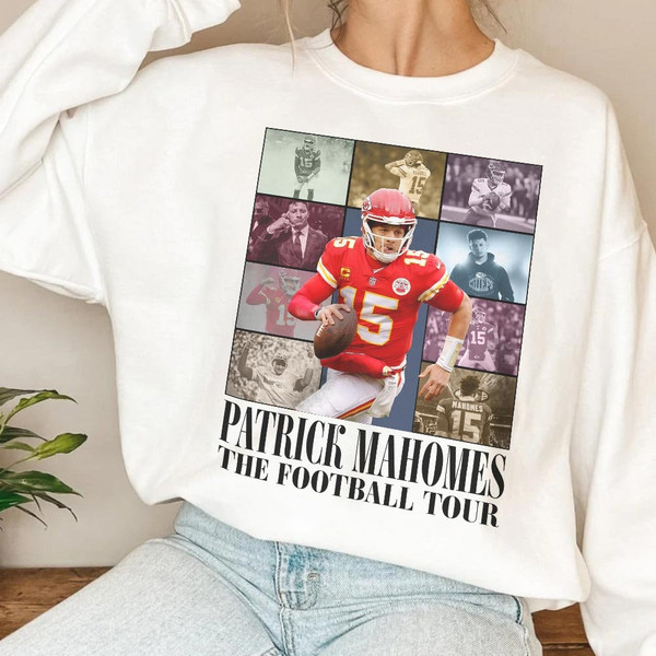 Patrick Mahomes Kansas City Football Merch Shirt, Vintage 90s Bootleg Patrick Mahomes Sweatshirts, American Eras Tour Football Tee 2408P.jpg