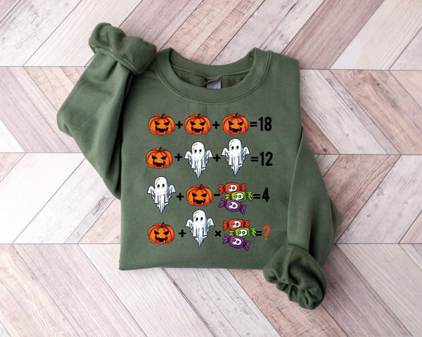Halloween Math Teacher Shirt, Spooky Season Funny Equations, Funny Halloween Appreciation Gift For Math Teacher, Algebra Trick or Treat Gift.jpg