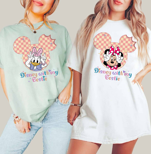 Disney With My Bestie Shirt, Minnie And Daisy Bestie Shirt, Disney Girl's Trip Shirt, WDW Disneyland Shirt, Best Friends Matching Shirt.jpg