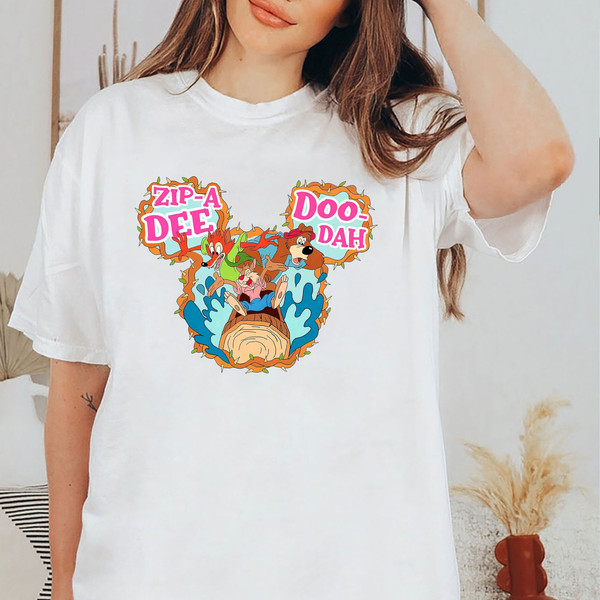 Disney Zip A Dee Doo Dah Splash Mountain Mickey EAr Shirt, Magic Kingdom Holiday Shirt Family Birthday Gift Adult Kid Toddler Shirt.jpg