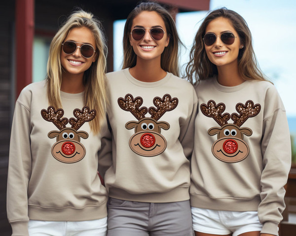 Christmas Reindeer Sweatshirt,Faux Embroidery Christmas Sweatshirt,Christmas Gifts,New Year Shirt,Merry Christmas Shirt,Deer Sweatshirt.jpg