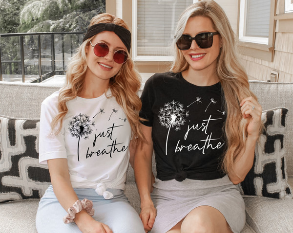 Cute Flying Dandelion T-shirt, Inspirational Shirt, Gift for Friend, Be Real, Not Perfect Shirt, Positive Vibes Tee, Meditational Gift.jpg