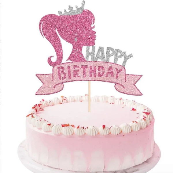 cB64Barbie-Pink-Girl-Princess-Cake-Topper-Table-Decorations-Rose-Diamond-Birthday-Party-Supplies-Paper-Cups-Plates.jpg