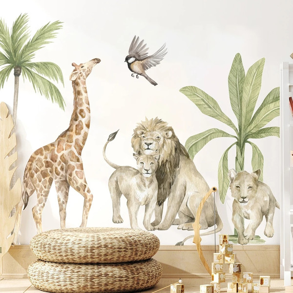 AVKzBoho-Large-African-Lion-Giraffe-Wild-Animals-Tropical-Tree-Watercolor-Wall-Sticker-Nursery-Wall-Decals-Kids.jpg