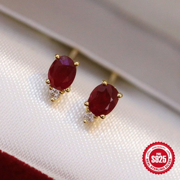 7oKXCANNER-New-Ruby-Zircon-Ear-Studs-For-Women-S-S925-Sterling-Silver-Piercing-Earrings-Creative-Personality.jpg