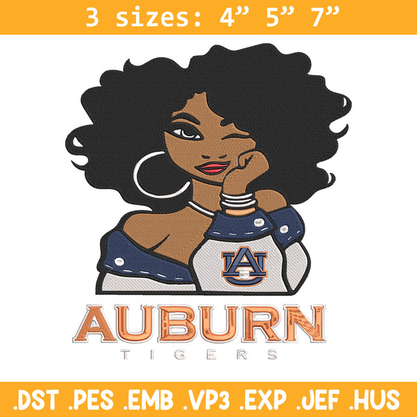 Auburn Tigers girl embroidery design, NCAA embroidery, Embroidery design, Logo sport embroidery,Sport embroidery.jpg