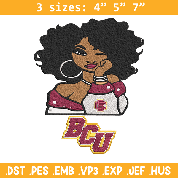 Bethune Cookman girl embroidery design, NCAA embroidery, Embroidery design,Logo sport embroidery,Sport embroidery.jpg