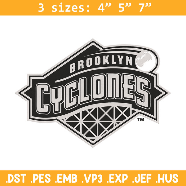 Brooklyn Cyclones logo embroidery design, MLB embroidery,Sport embroidery, Logo sport embroidery, Embroidery design..jpg