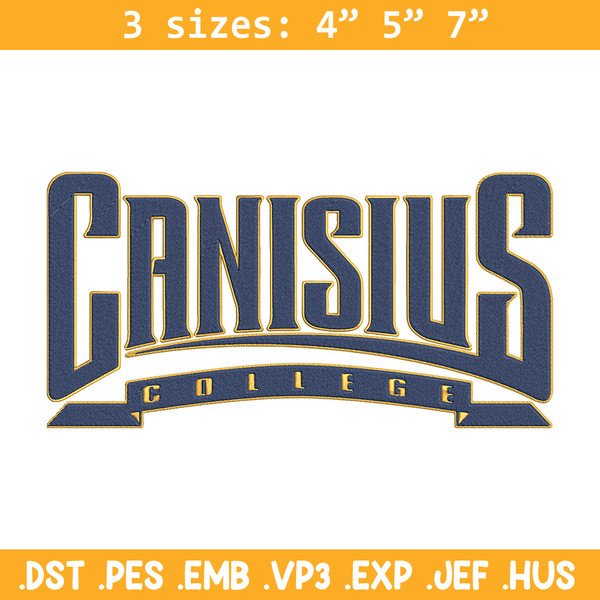 Canisius College logo embroidery design, NCAA embroidery, Embroidery design,Logo sport embroidery,Sport embroidery.jpg