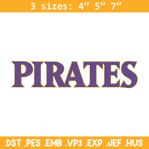 Carolina Pirates logo embroidery design, NCAA embroidery, Embroidery design, Logo sport embroidery, Sport embroidery..jpg