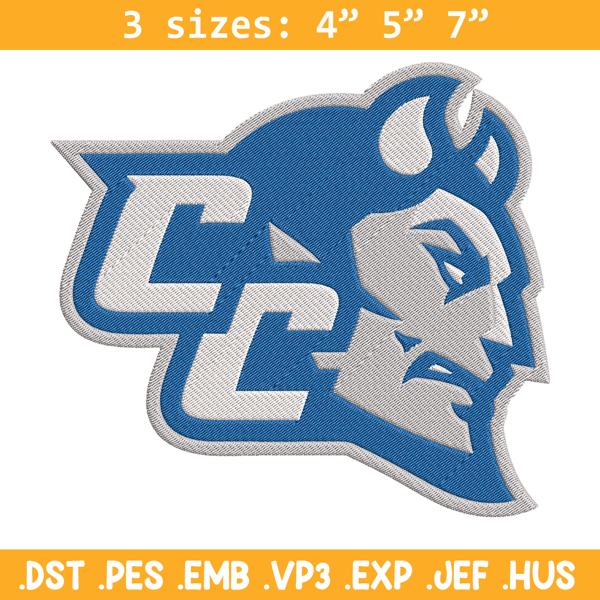 Central Connecticut logo embroidery design, NCAA embroidery, Sport embroidery,Logo sport embroidery,Embroidery design.jpg