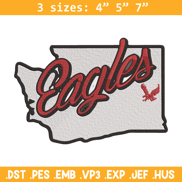 Eastern Washington eagles embroidery design, NCAA embroidery, Embroidery design, Logo sport embroidery, Sport embroidery.jpg
