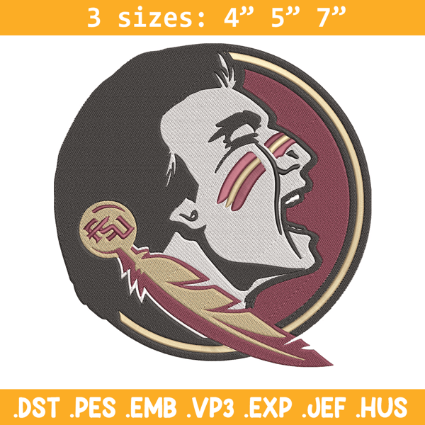 Florida State logo embroidery design, NCAA embroidery, Sport embroidery,Logo sport embroidery,Embroidery design.jpg