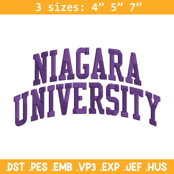 Niagara University logo embroidery design, NCAA embroidery, Embroidery design,Logo sport embroidery,Sport embroidery.jpg