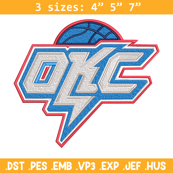 Oklahoma City Thunder logo embroidery design, NBA embroidery, Sport embroidery, Embroidery design, Logo sport embroidery.jpg