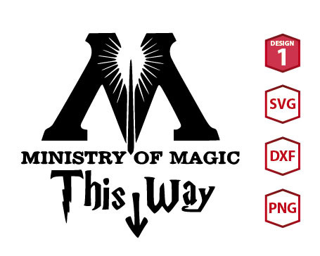 Ministry of Magic This Way SVG, Harry Potter Svg, Magic Wizard Svg, School Movie Bundle, Wizard SVG
