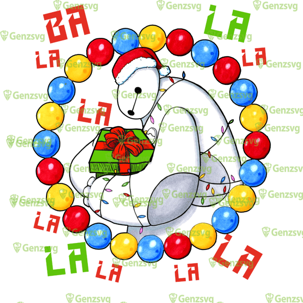 Christmas Lights Baymax Santa Claus Fa La La la TShirt, Baymax Christmas TShirt, Baymax Xmas TShirt.png