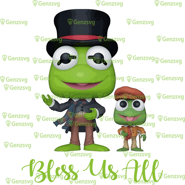 Retro Ker#mit The Frog And Tiny Tim Bless Us All T-shirt, Mup#pet Christmas Carol Party, Holiday Trip Tshirt.png