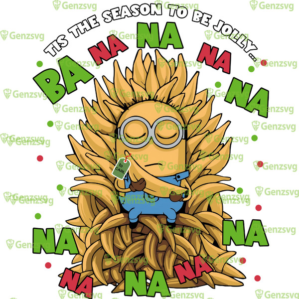 Tis The Season To Be J0lly Banana Mi#nions Christmas T-Shirt, Mi#nion Stuart Banana Jingle Tshirt, Mi#nions Xmas Shirt.png