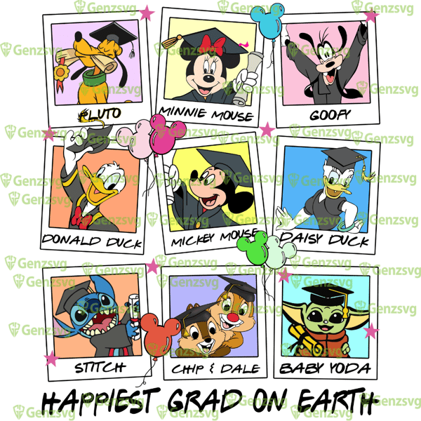 Mickey and Friends Graduate 2024 Tshirt, Happiest Grad On Earth 2024 TShirt, From the Tassel To the Castle shirt.png