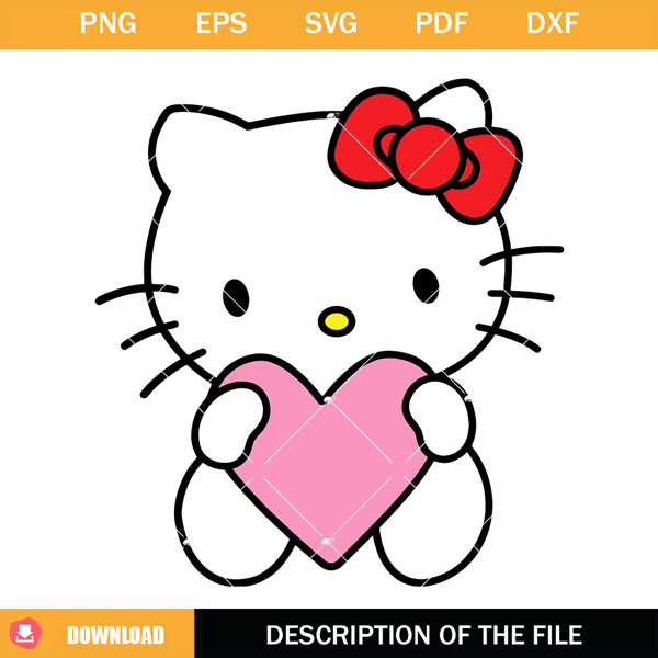 Heart Cute Cat Svg, Kawaii Kitty Svg, Cute Cat Svg.jpg