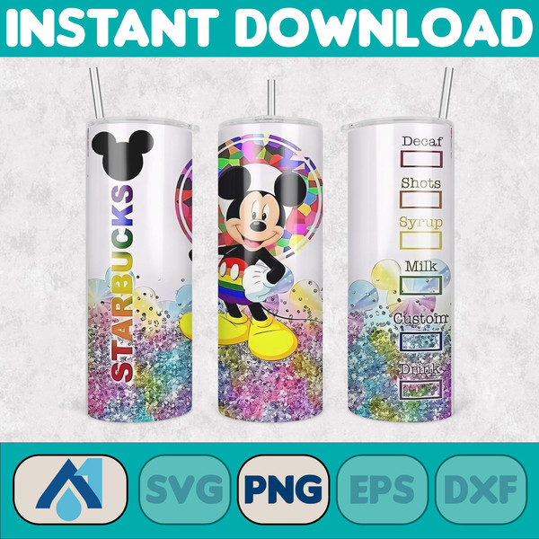 Cartoon Tumbler, Starbucks Tumbler 20oz Skinny Sublimation, Cute Digital Design, PNG Instant Download (29).jpg