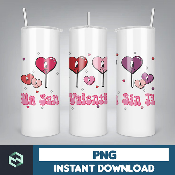 Valentine Bad Bunny Libbey Cup Png, Benito is my Valentine 20 oz Beer Glass Can Wrap, Bad Bunny Sad Heart Kisses Png Beer Glass (1).jpg