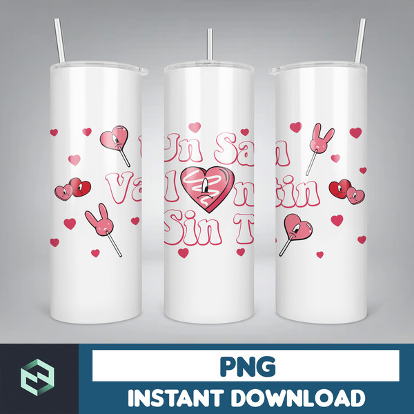 Valentine Bad Bunny Libbey Cup Png, Benito is my Valentine 20 oz Beer Glass Can Wrap, Bad Bunny Sad Heart Kisses Png Beer Glass (3).jpg