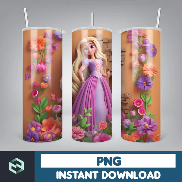 3D All Styles Cartoon 20oz Skinny Tumbler Design, 3D Floral Movie Tumbler, Cartoon Tumbler Design PNG (10).jpg