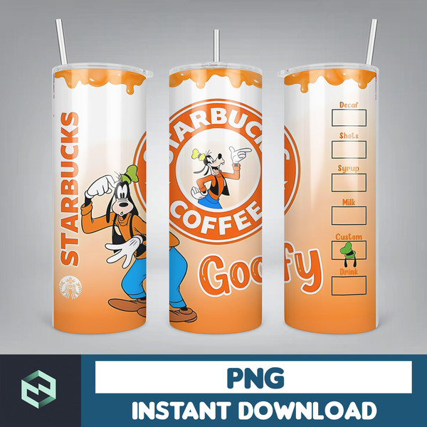 Cartoon Tumbler, Starbucks Tumbler 20oz Skinny Sublimation, Cute Digital Design, PNG Instant Download (38).jpg
